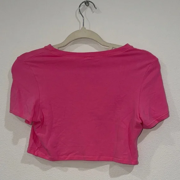 Skims Pink Crop Top - Picture 2 of 3
